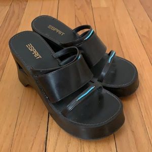 Esprit sandals size 6.5 wooden